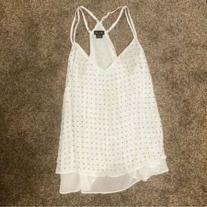 City Chic White Camisole with Silver Accents